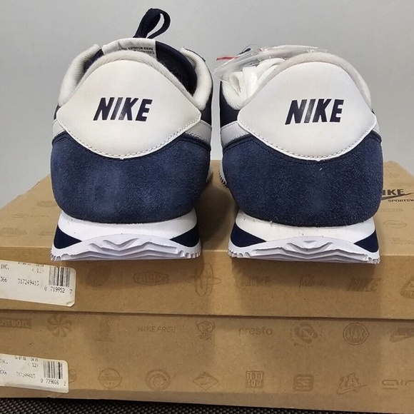 2010 Nike Cortez Basic Nylon ‘06 Suede Midnight Navy Blue White 317249-413 sz-12 - Picture 5 of 8